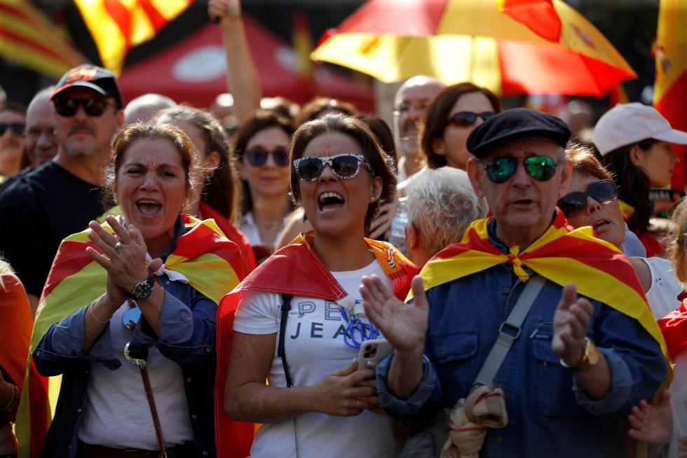 Manifestación constitucionalista en Barcelona.