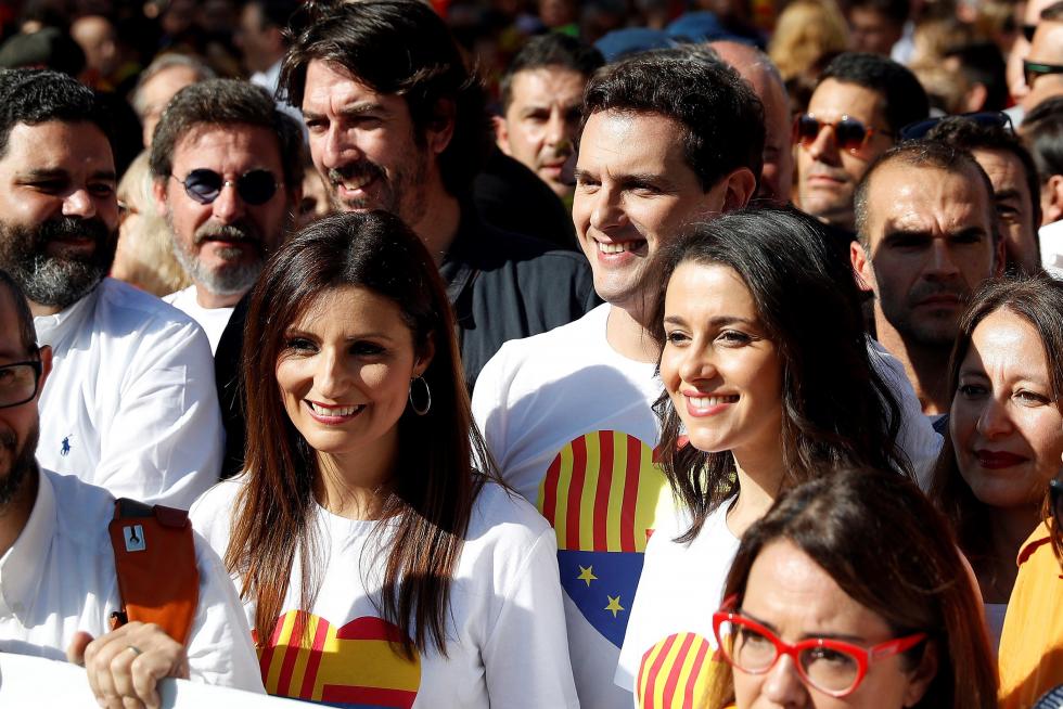Manifestación constitucionalista en Barcelona.
