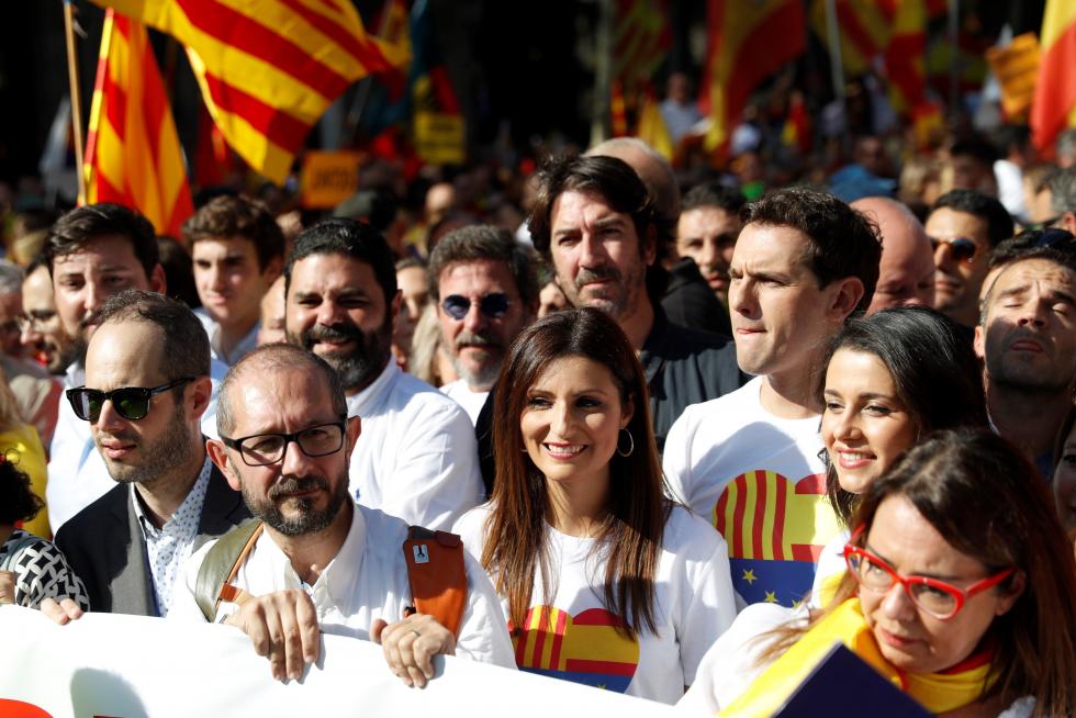 Manifestación constitucionalista en Barcelona.