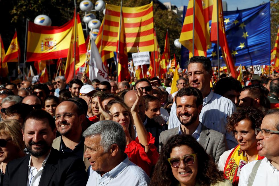 Manifestación constitucionalista en Barcelona.
