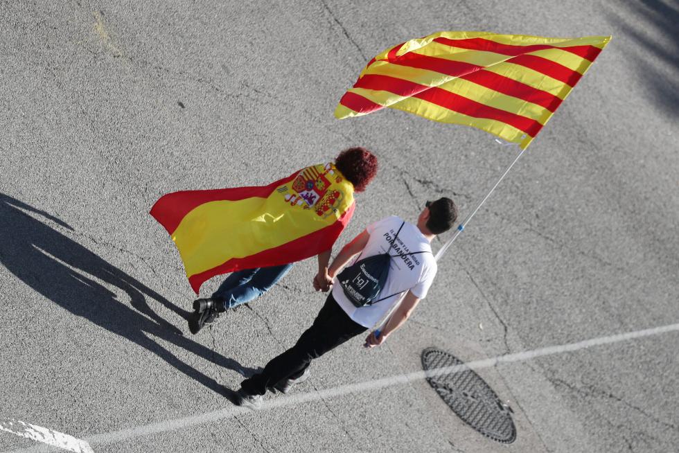 Manifestación constitucionalista en Barcelona.