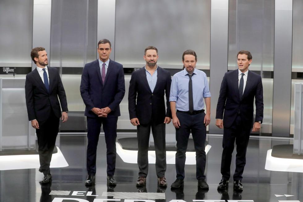 Debate a cinco de las elecciones generales del 10 de noviembre