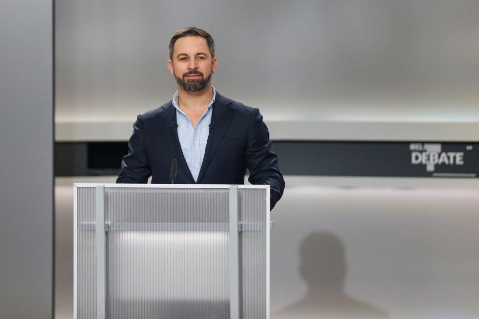 Los candidatos de los principales partidos, durante el debate