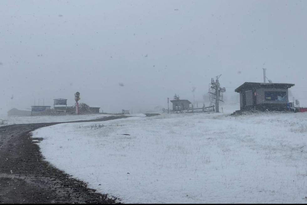 Nieve en la estación de Candanchú