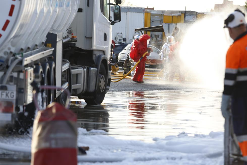 La intervención se ha llevado a cabo por varias dotaciones de Bomberos de Zaragoza.