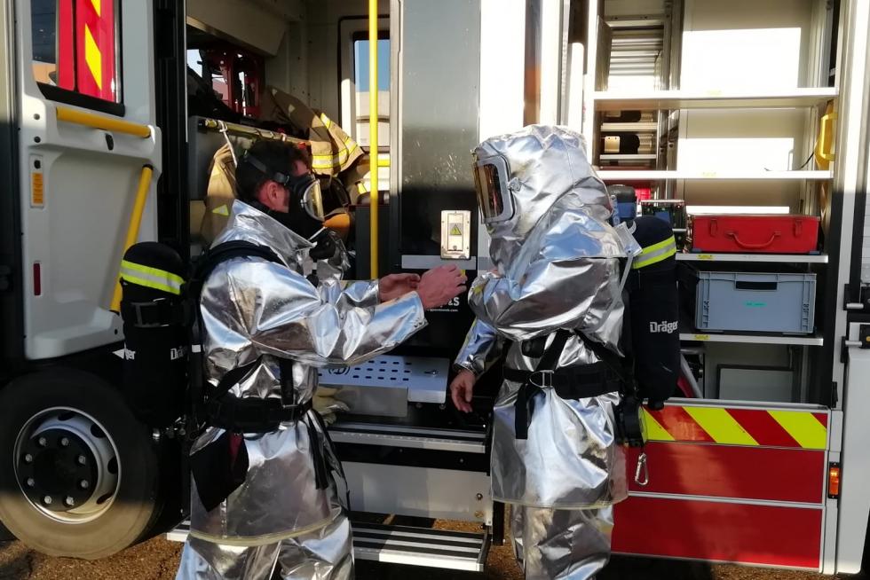 La intervención se ha llevado a cabo por varias dotaciones de Bomberos de Zaragoza