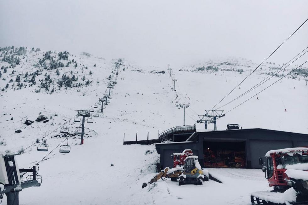 Nevada en Candanchú
