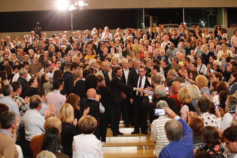 Mitin del candidato del PP Pablo Casado en Zaragoza