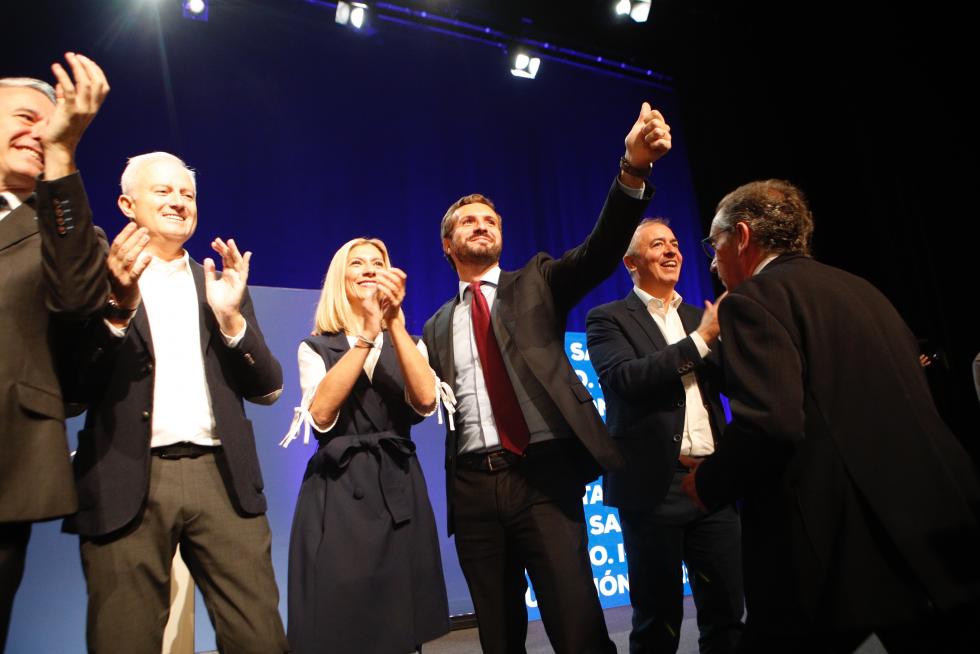 Mitin del candidato del PP Pablo Casado en Zaragoza