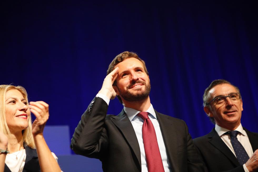 Mitin del candidato del PP Pablo Casado en Zaragoza