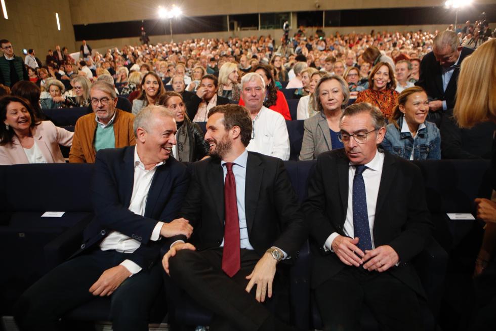 Mitin del candidato del PP Pablo Casado en Zaragoza