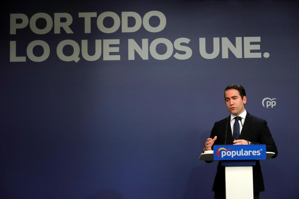 Seguimiento de resultados en la sede del PP.