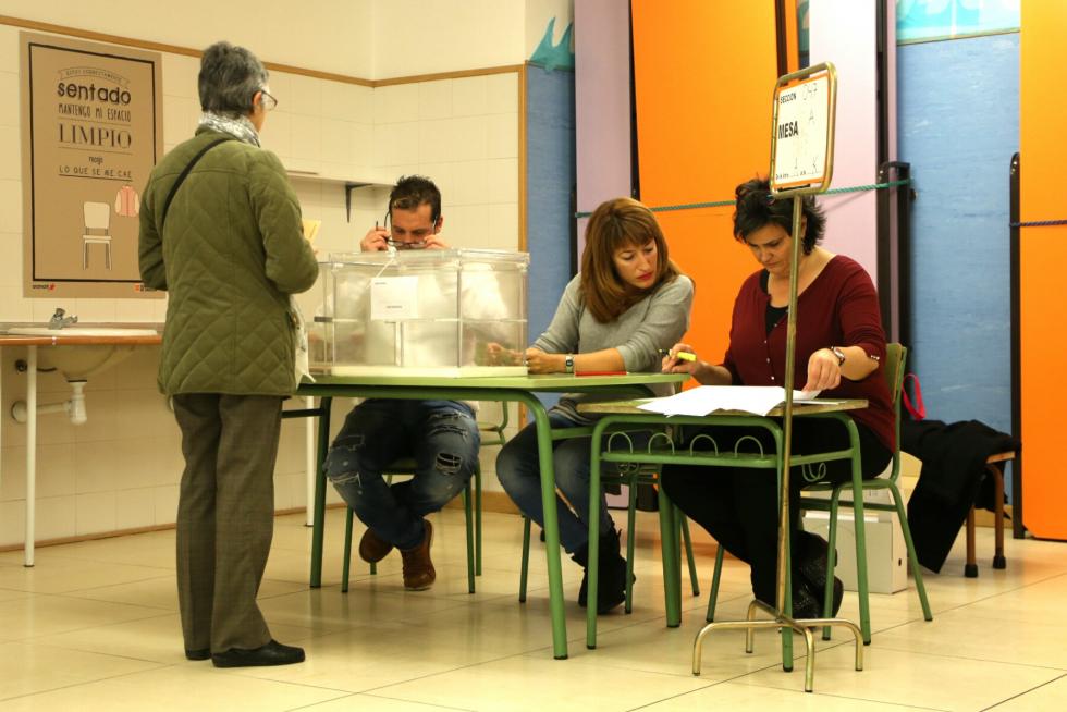 Votaciones en el Colegio Hermanos Marx de Zaragoza.