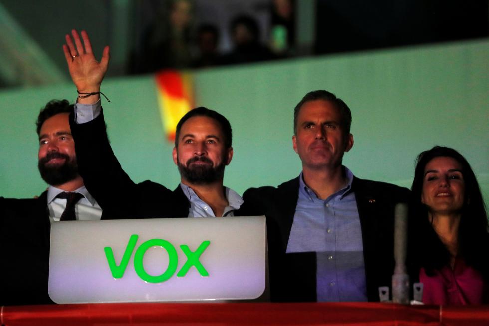 Vox celebra su triunfo tras conocer los resultados electorales