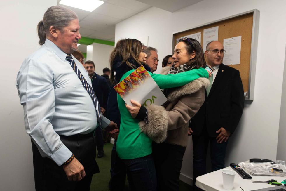 Sede de Vox en la noche electoral.
