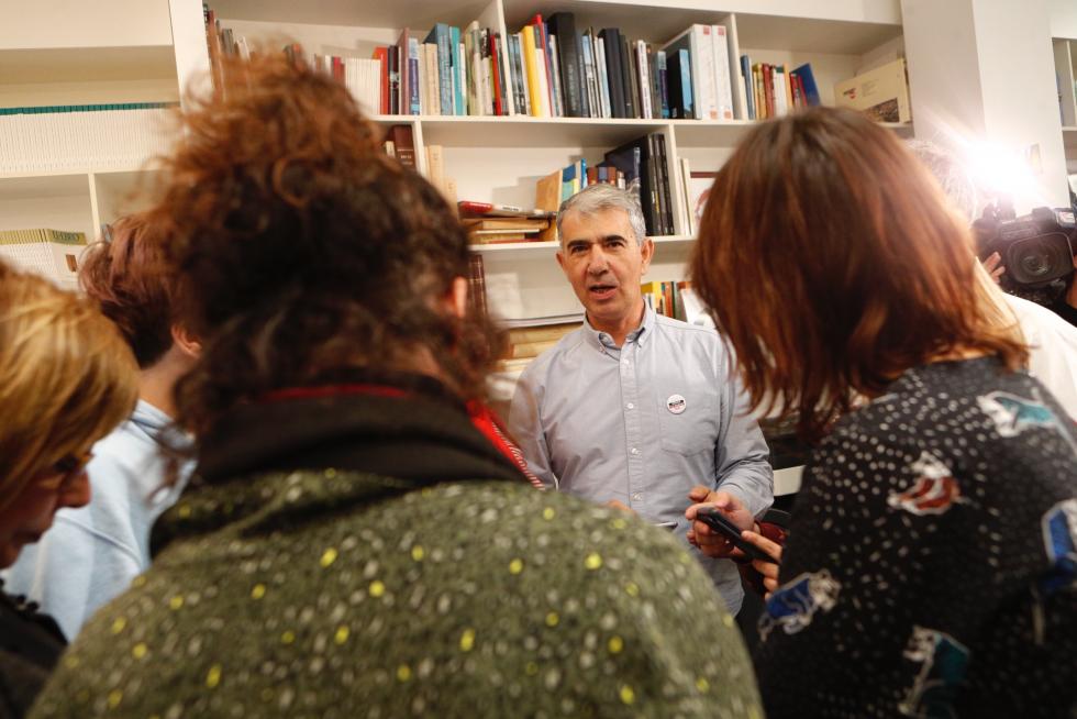 Sede electoral de CHA en Zaragoza.