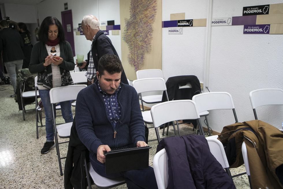 Sede Unidas Podemos en Zaragoza.