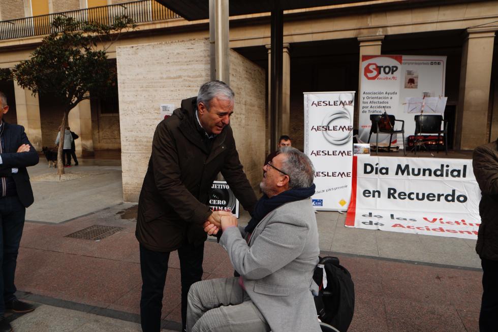 Día Mundial de las Víctimas de Tráfico en la Plaza del Pilar