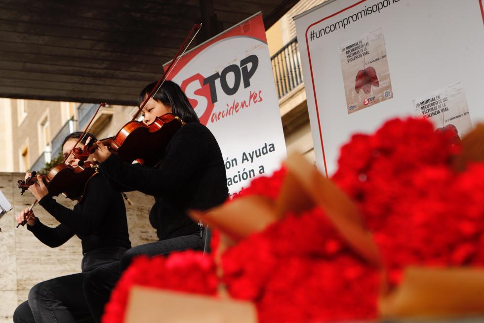 Día Mundial de las Víctimas de Tráfico en la Plaza del Pilar