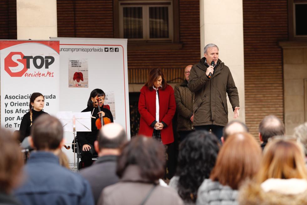 Día Mundial de las Víctimas de Tráfico en la Plaza del Pilar
