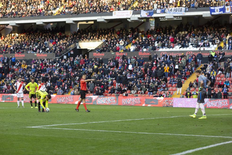 Partido Rayo Vallecano-Real Zaragoza, de la 17ª jornada de Segunda División en Vallecas