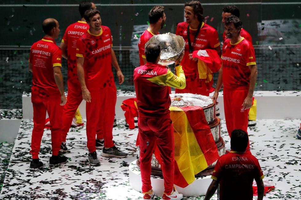 Final de la Copa Davis que enfrenta a España y Canadá este domingo en la Caja Mágica de Madrid.