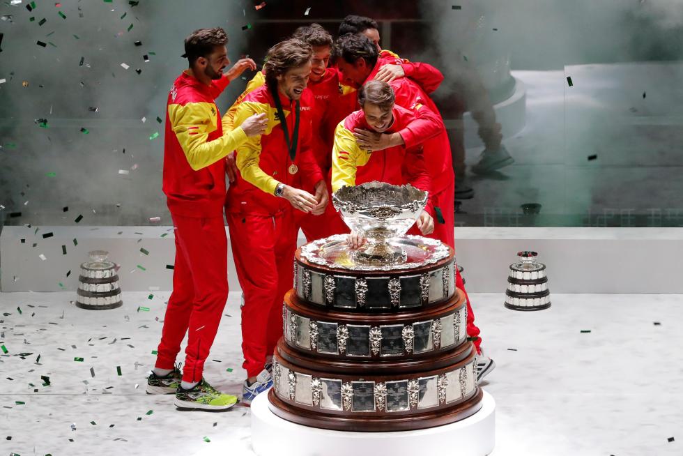 Final de la Copa Davis que enfrenta a España y Canadá este domingo en la Caja Mágica de Madrid.