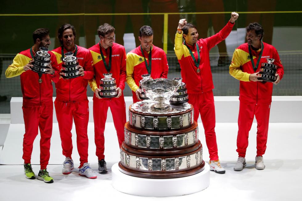 Final de la Copa Davis que enfrenta a España y Canadá este domingo en la Caja Mágica de Madrid.