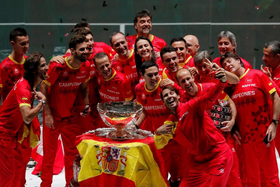 Final de la Copa Davis que enfrenta a España y Canadá este domingo en la Caja Mágica de Madrid.