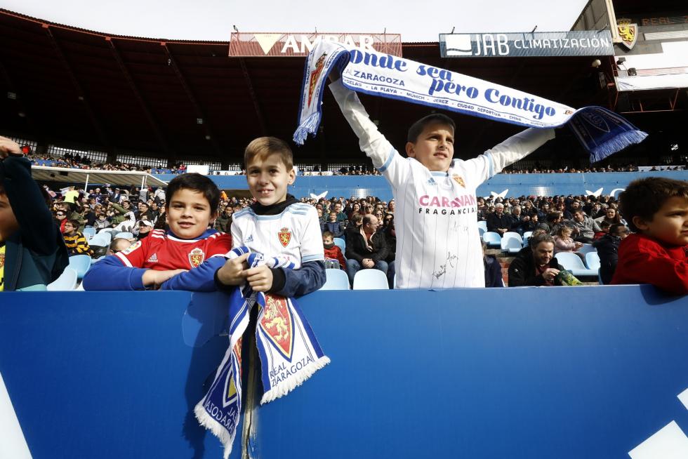 Partido de Aspanoa, que celebra este 2019 su 25º aniversario, entre los veteranos del Real Zaragoza y el Real Madrid, disputado en La Romareda