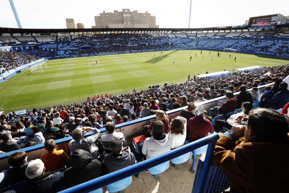 Partido de Aspanoa, que celebra este 2019 su 25º aniversario, entre los veteranos del Real Zaragoza y el Real Madrid, disputado en La Romareda
