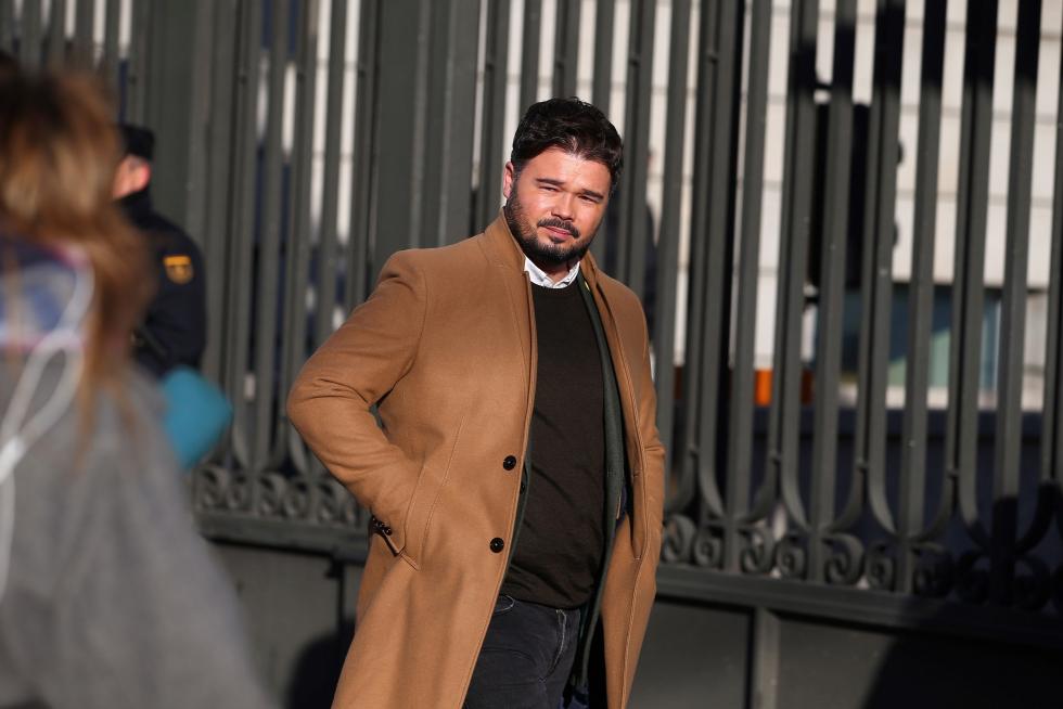 Gabriel Rufián, de ERC, a su llegada a las Cortes