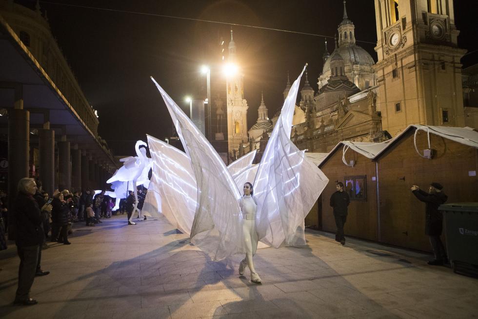 Encendido de las luces de Navidad en Zaragoza.