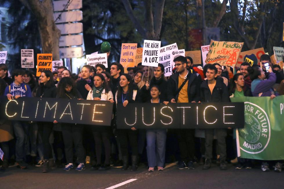 Marcha por el Clima en Madrid.