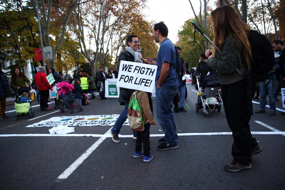 Marcha por el Clima en Madrid.