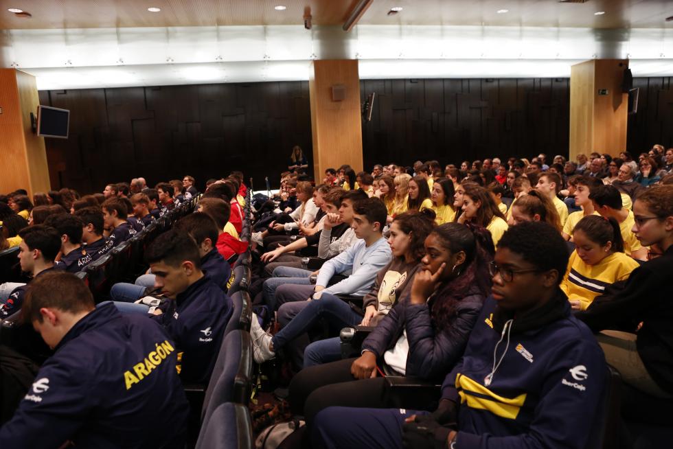 Acto en apoyo del deporte aragonés de cara al campeonato de España de 2020.