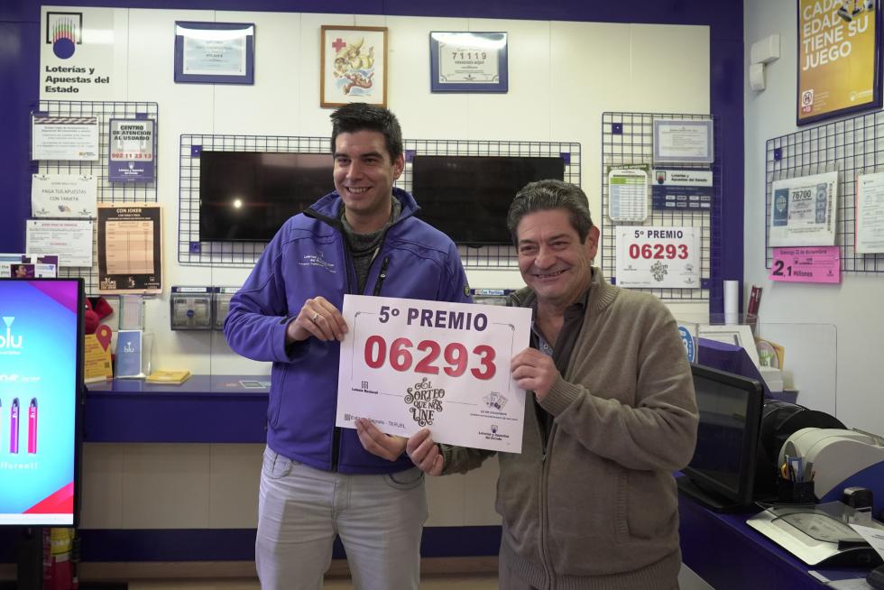 Estanco Sagrario de Teruel donde se ha vendido un décimo de un quinto premio.