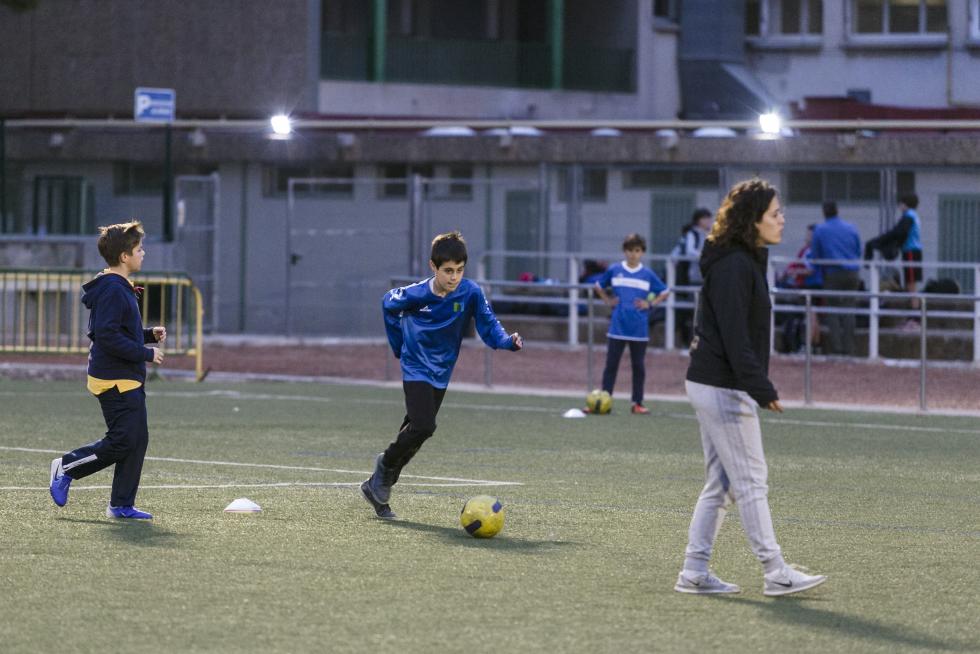 Preparativos de las Olimpiadas de Marianistas en Zaragoza.