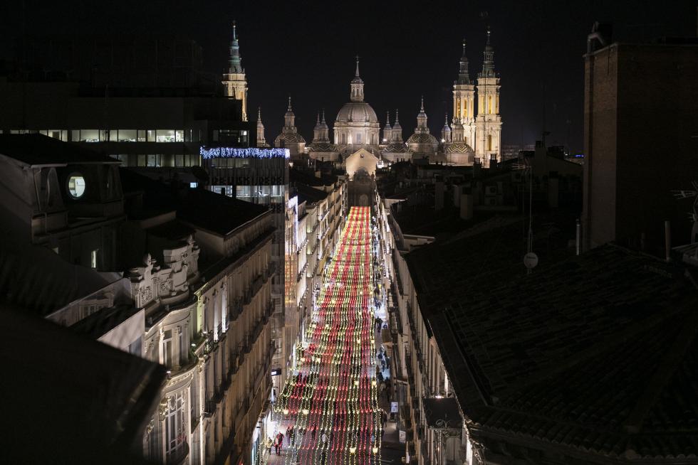 Iluminación navideña en la Calle Alfonso de Zaragoza
