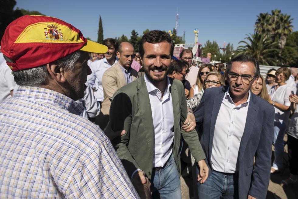 El candidato a la Presidencia del Gobierno, Pablo Casado, estuvo en septiembre en Zaragoza en el día del afiliado del PP