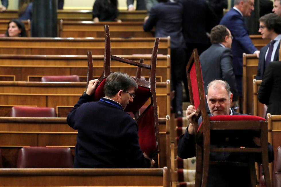Imágenes de la primera jornada del debate de investidura de Pedro Sánchez.