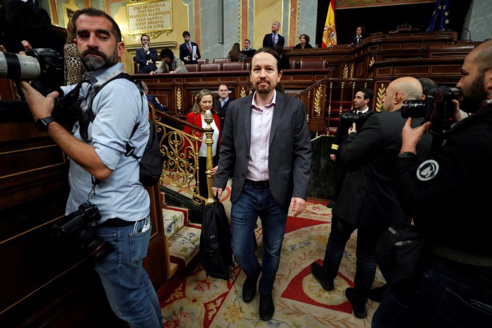 Imágenes de la primera jornada del debate de investidura de Pedro Sánchez.