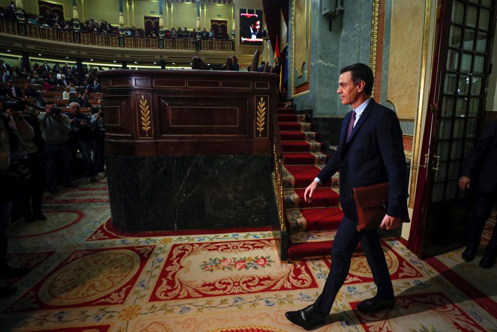 Imágenes de la primera jornada del debate de investidura de Pedro Sánchez en el Congreso de los Diputados.