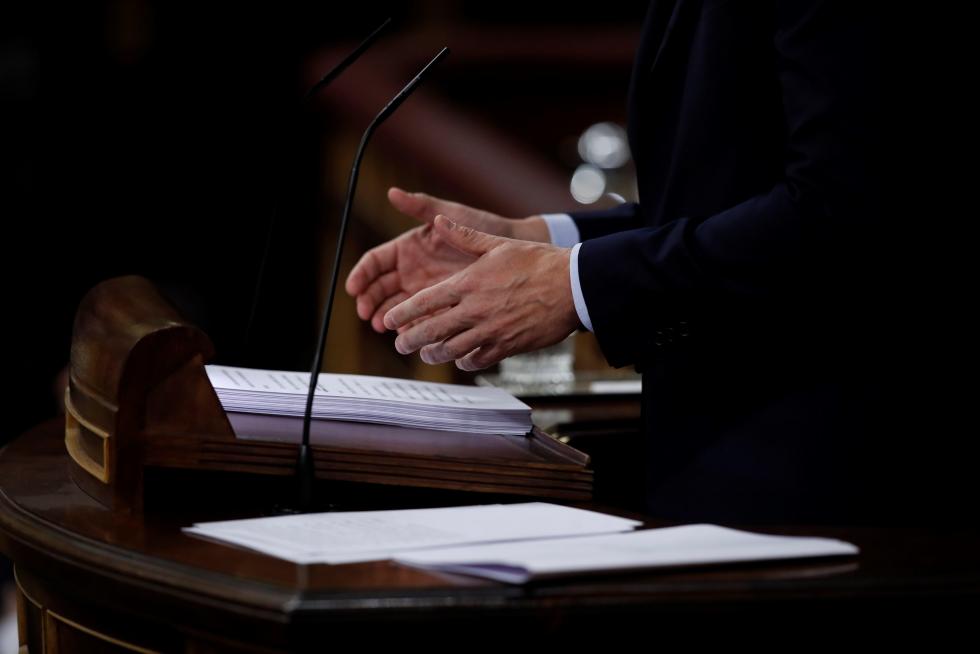 Imágenes de la primera jornada del debate de investidura de Pedro Sánchez en el Congreso de los Diputados.
