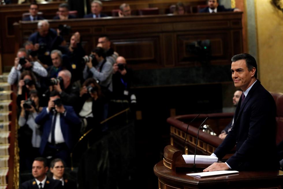 Imágenes de la primera jornada del debate de investidura de Pedro Sánchez en el Congreso de los Diputados.