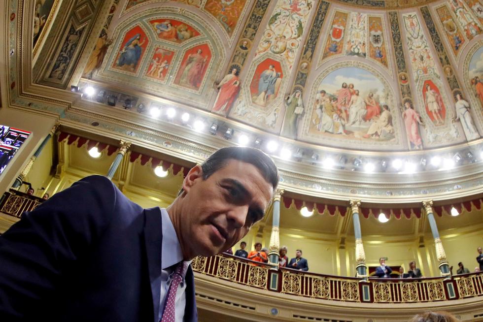 Imágenes de la primera jornada del debate de investidura de Pedro Sánchez en el Congreso de los Diputados.
