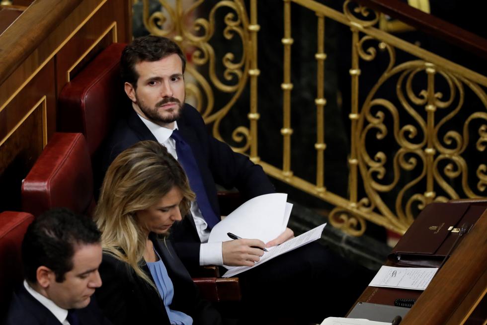 Imágenes de la primera jornada del debate de investidura de Pedro Sánchez en el Congreso de los Diputados.