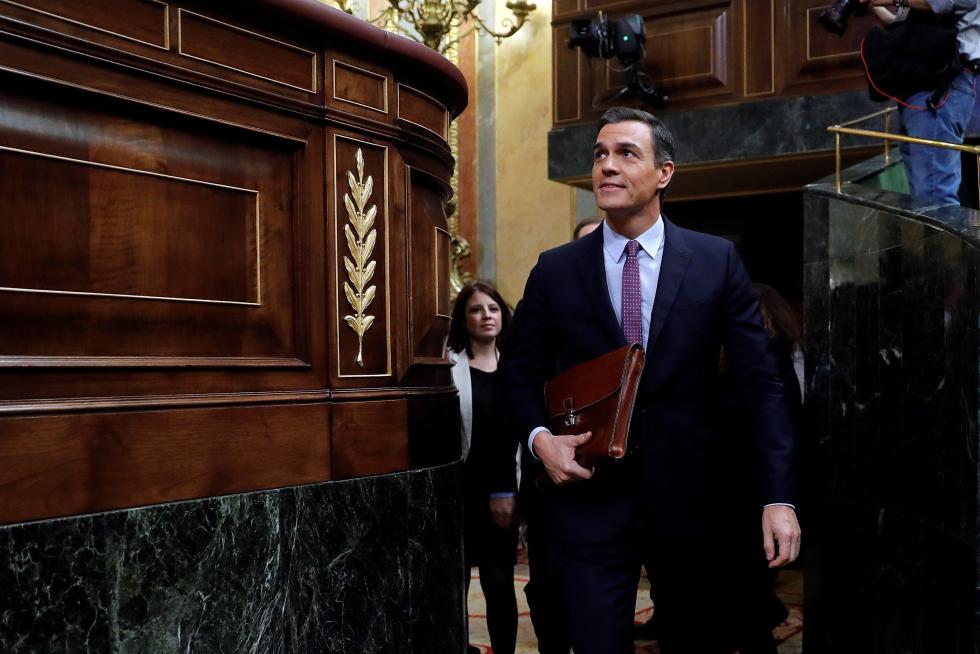 Imágenes de la primera jornada del debate de investidura de Pedro Sánchez en el Congreso de los Diputados.