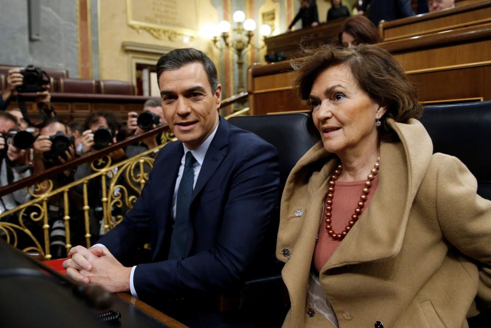 Bronca jornada de la sesión de investidura de Pedro Sánchez.