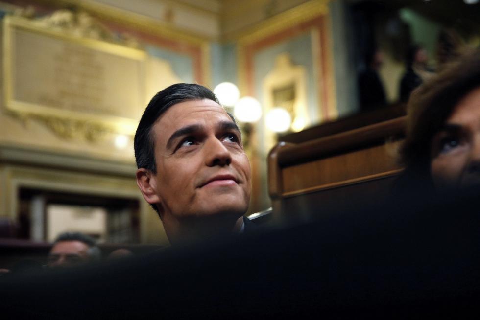 Bronca jornada de la sesión de investidura de Pedro Sánchez.